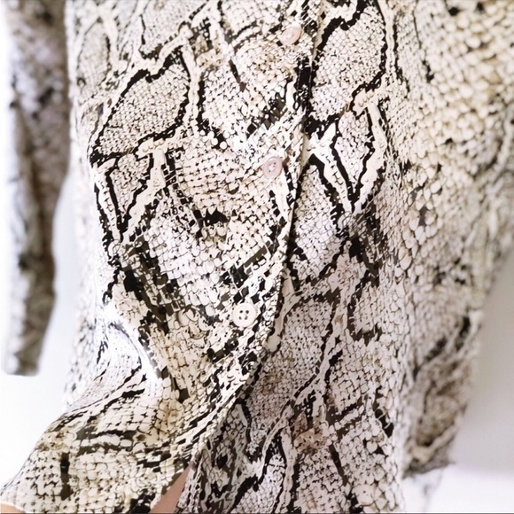 Equipment Snakeskin Print Silk Button Down Blouse - Picture 5 of 6